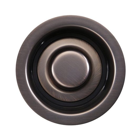Nantucket 3.5" Copper Disposal Kitchen Drain - 3.5DD-Copper top view showing antique finish and design details.