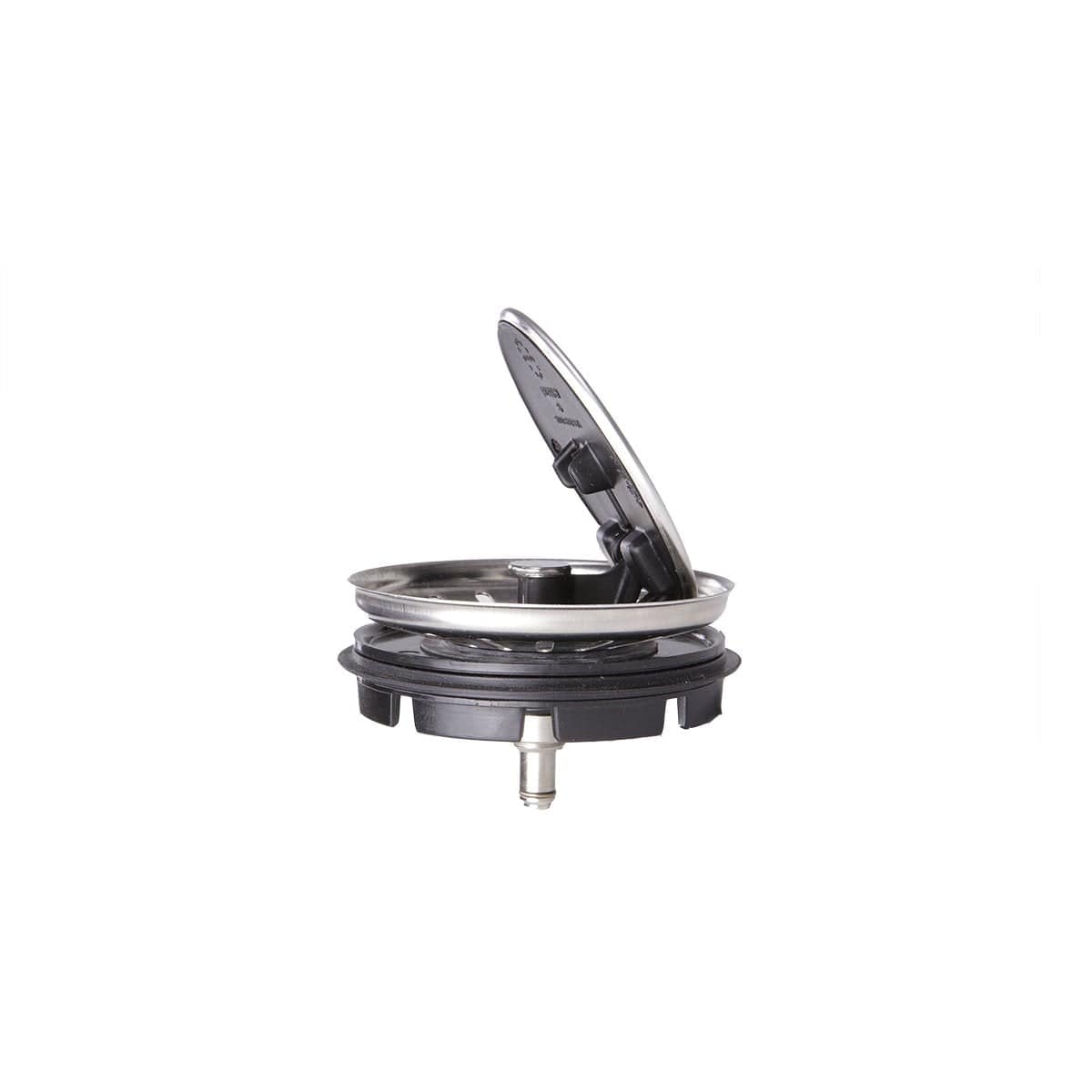 Nantucket Chrome Crumb Cup Disposal Drain Kitchen Drain - NS35LCC-DD open spring action design for easy use