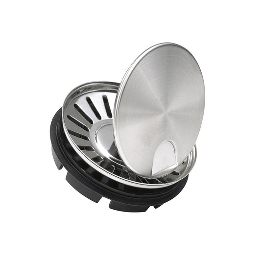 Nantucket Chrome Crumb Cup Disposal Drain Kitchen Drain - NS35LCC-DD with spring action lid for kitchens