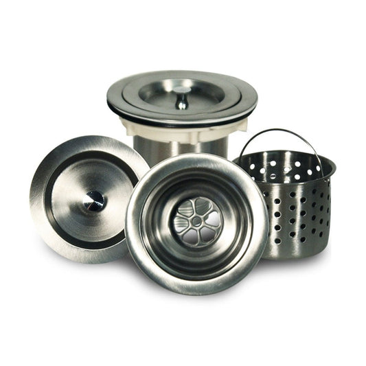 Nantucket Colander Kitchen Drain - NS35CD components showing the deep colander and strainer basket for efficient food debris management.