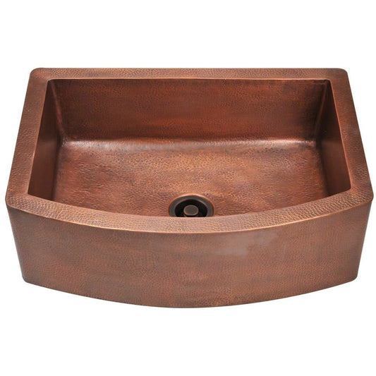 Polaris 33" Copper Farmhouse Single Bowl Sink - P419