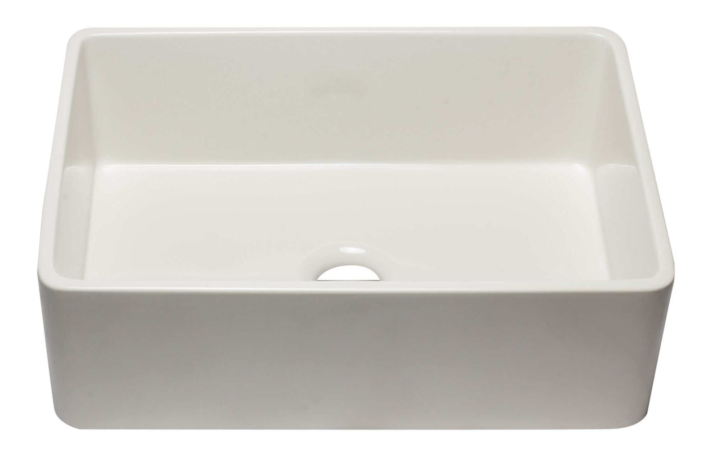 ALFI 30" Biscuit Reversible Single Fireclay Farm Kitchen Sink AB3020SB-B, showcasing its elegant design and finish.