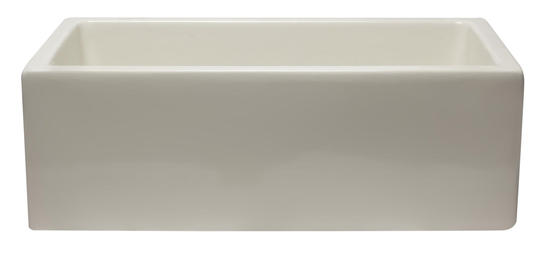 ALFI 30" Biscuit Reversible Smooth / Fluted Single Bowl Fireclay Farm Sink AB3018HS-B
