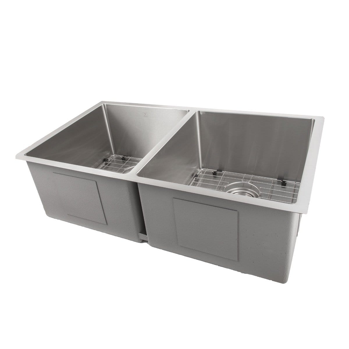 ZLINE Anton 33" Undermount Double Bowl Sink in Stainless Steel (SR50D-33) with dual-basin design.