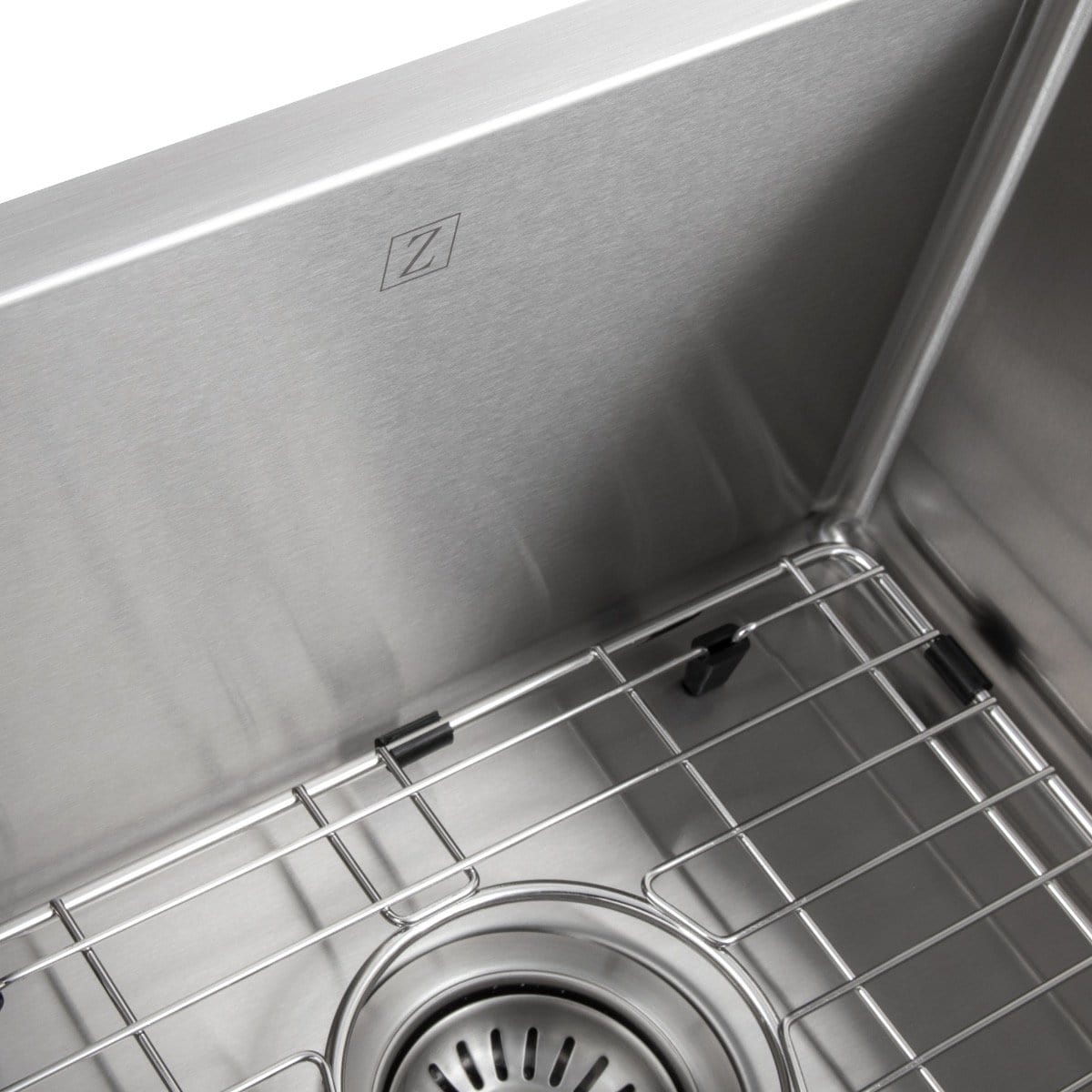 ZLINE Anton 33" Undermount Double Bowl Sink in Stainless Steel (SR50D-33) interior view with modern design.