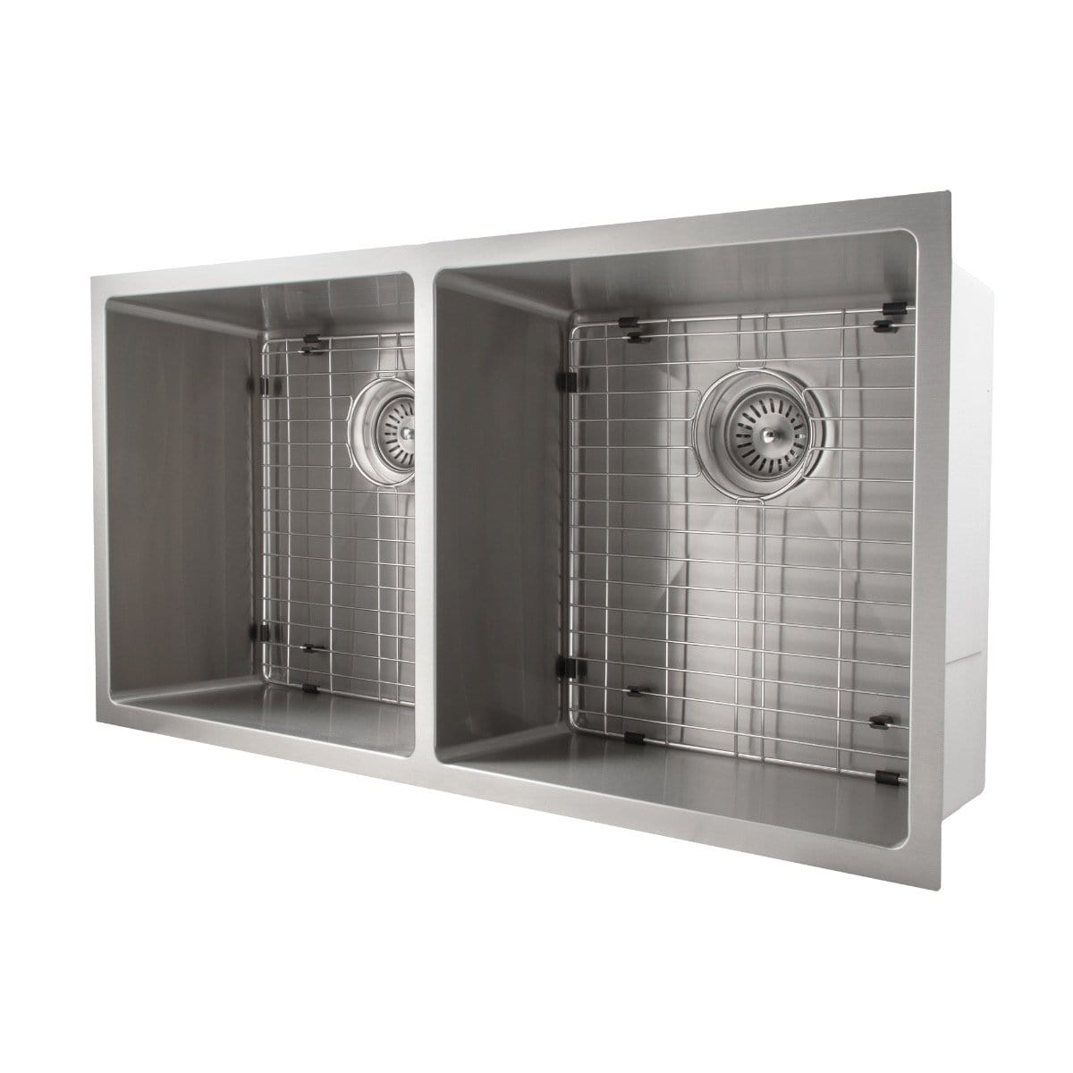 ZLINE Anton 36" Undermount Double Bowl Sink in Stainless Steel (SR50D-36) featuring dual basins and stainless steel construction.