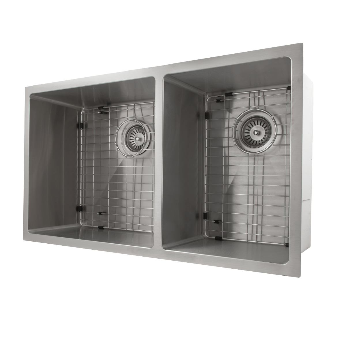 ZLINE Chamonix 33" Undermount Double Bowl Sink in Stainless Steel (SR60D-33) - Dual-basin 16-gauge kitchen sink image