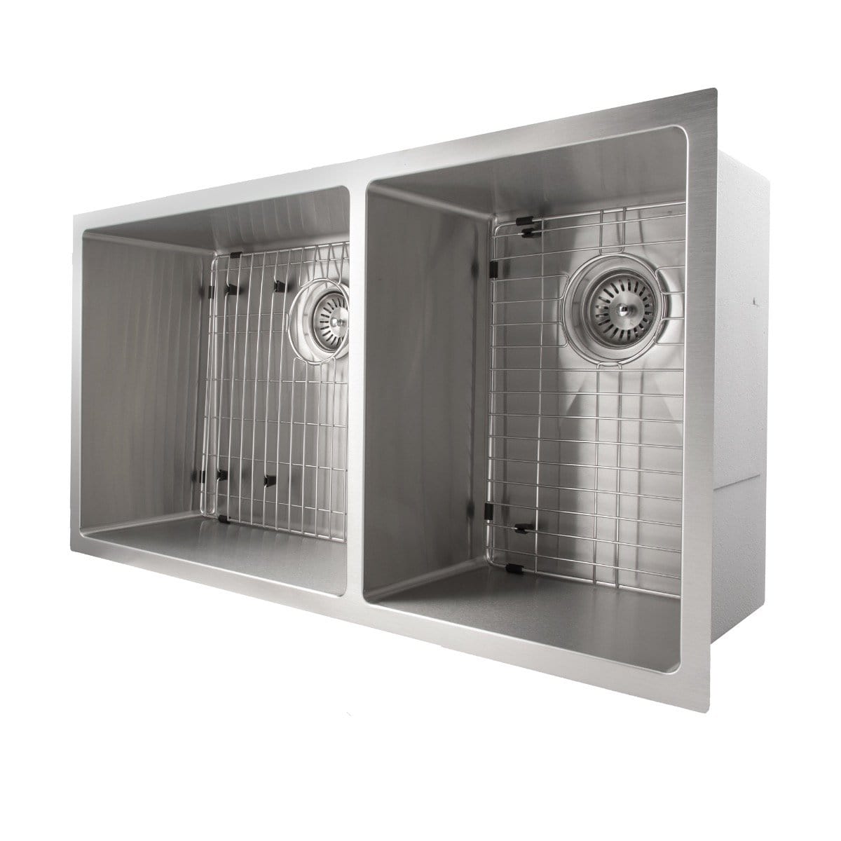 ZLINE Chamonix 36" Undermount Double Bowl Sink in Stainless Steel (SR60D-36) showcasing a dual-basin design.