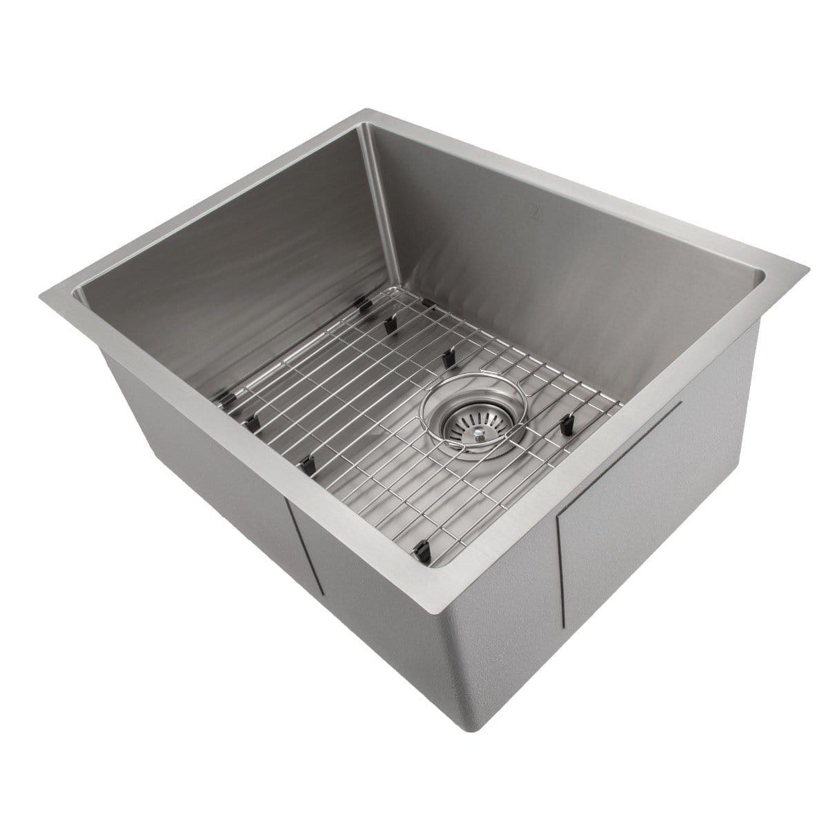 ZLINE Meribel 23" Undermount Single Bowl Sink in Stainless Steel (SRS-23) featuring a sleek design and modern grid.