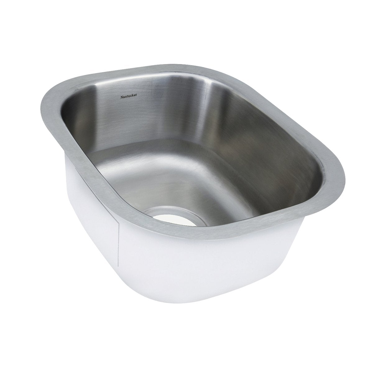 Nantucket 15" Rectangle Undermount Stainless Steel Bar/Prep Sink, 18 Gauge - NS1512 showing sleek satin finish and compact design.