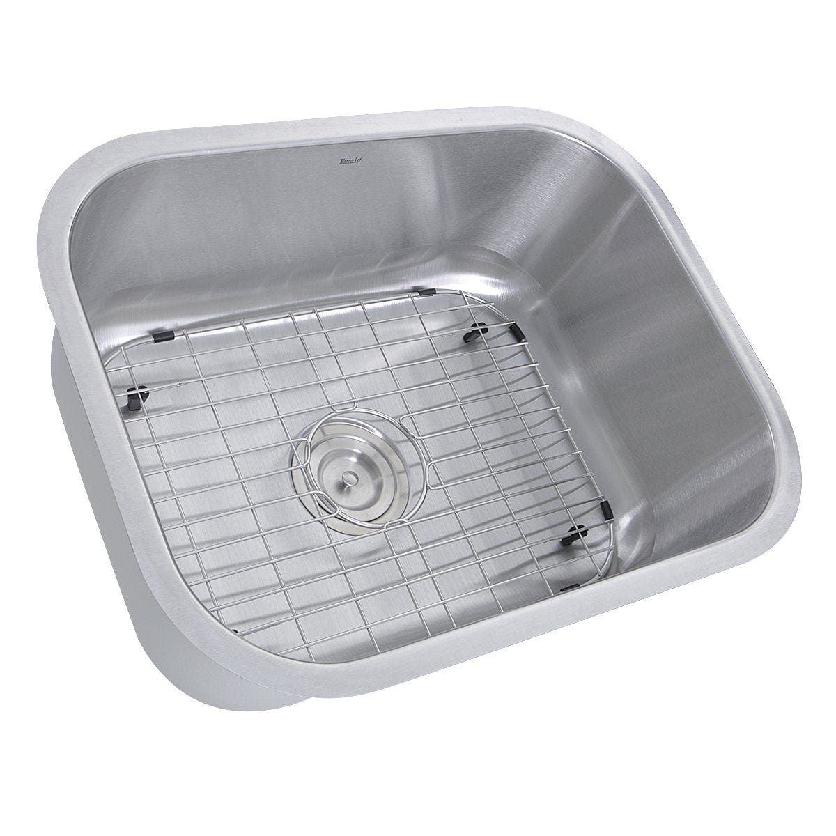 Nantucket 23" Small Rectangle Single Bowl Undermount Stainless Steel Kitchen Sink - NS09i-16 with grid.