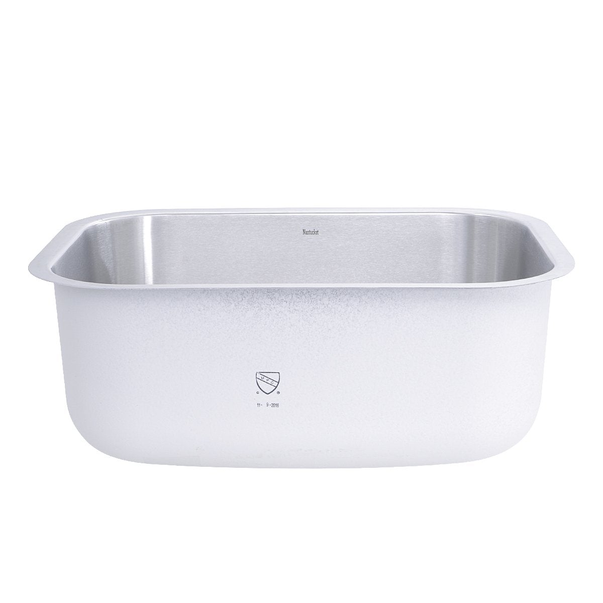 Nantucket 23" Small Rectangle Single Bowl Undermount Stainless Steel Kitchen Sink - NS09i-16 in brushed finish.