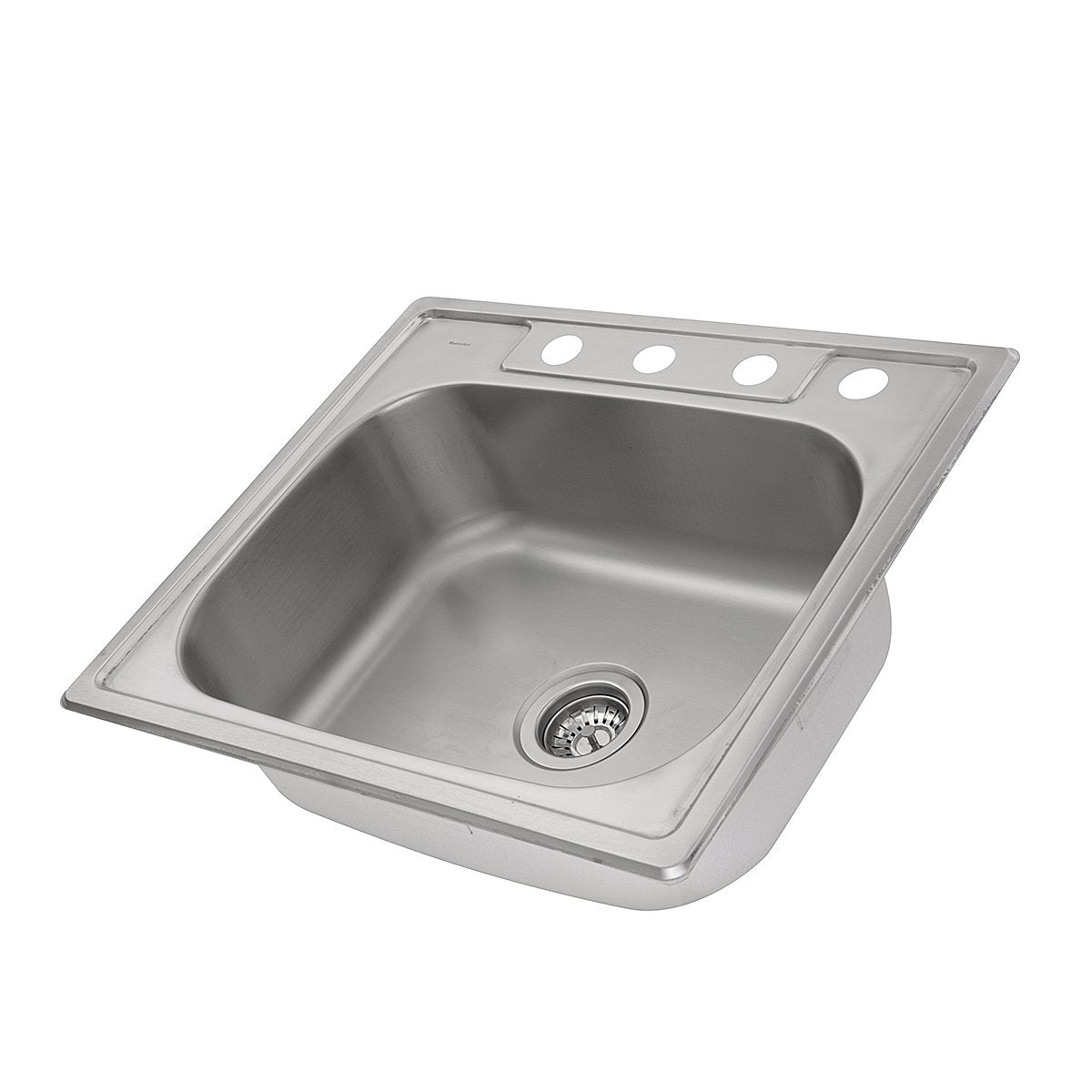 Nantucket 25" Small Rectangle Single Bowl Self Rimming Stainless Steel Drop In Kitchen Sink, 18 Gauge - NS2522-8
