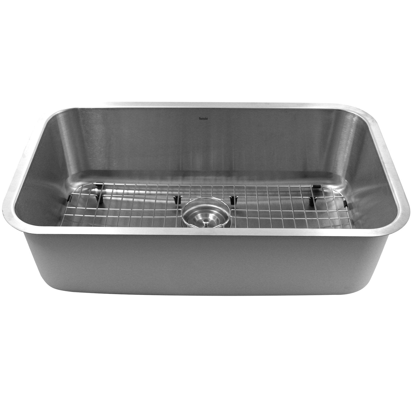 Nantucket 30" Large Rectangle Single Bowl Undermount Stainless Steel Kitchen Sink, 9 Inches Deep - NS3018-9-16 front view