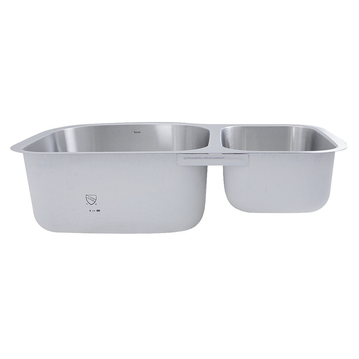 Front view of Nantucket 31.5" 70/30 Double Bowl Undermount Stainless Steel Kitchen Sink, 16 Gauge - NS3121-16.