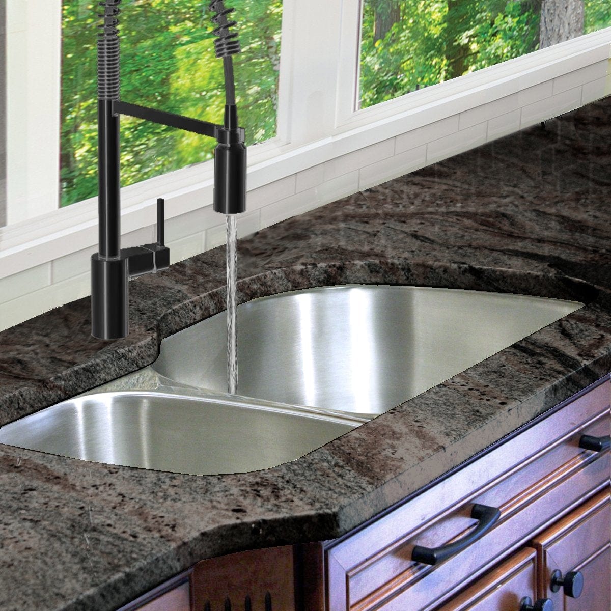 Nantucket 32.5" 70/30 Reverse Double Bowl Undermount Stainless Steel Kitchen Sink, 16 Gauge - NS7030-R-16