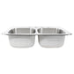 Nantucket 33" Large Rectangle Double Bowl Equal Self Rimming Stainless Steel Drop In Kitchen Sink, 20 Gauge - NS3322-20-DE - Manor House Sinks