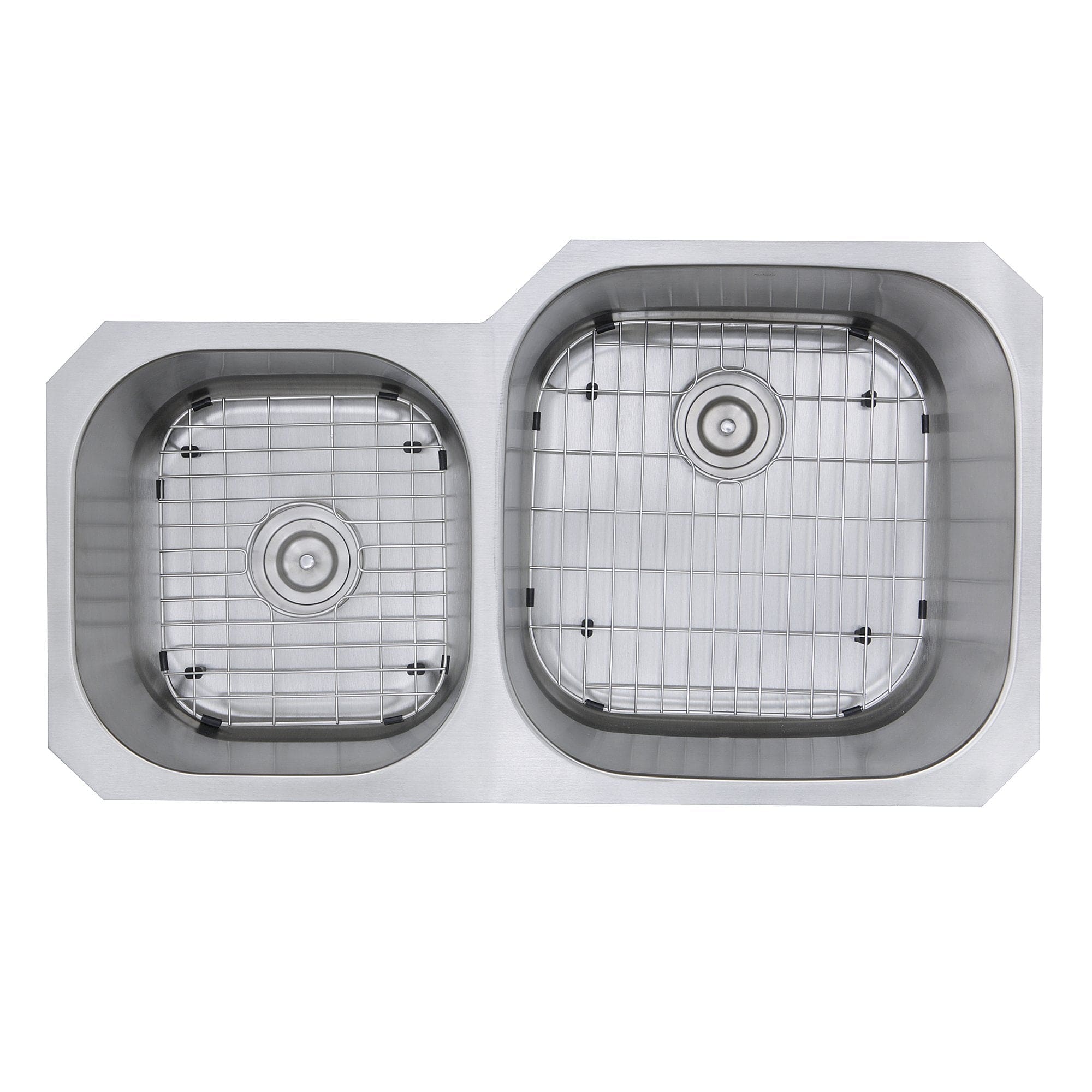 Nantucket 35" Double bowl Undermount Stainless Steel Kitchen Sink - NS3520-R-16 - Manor House Sinks