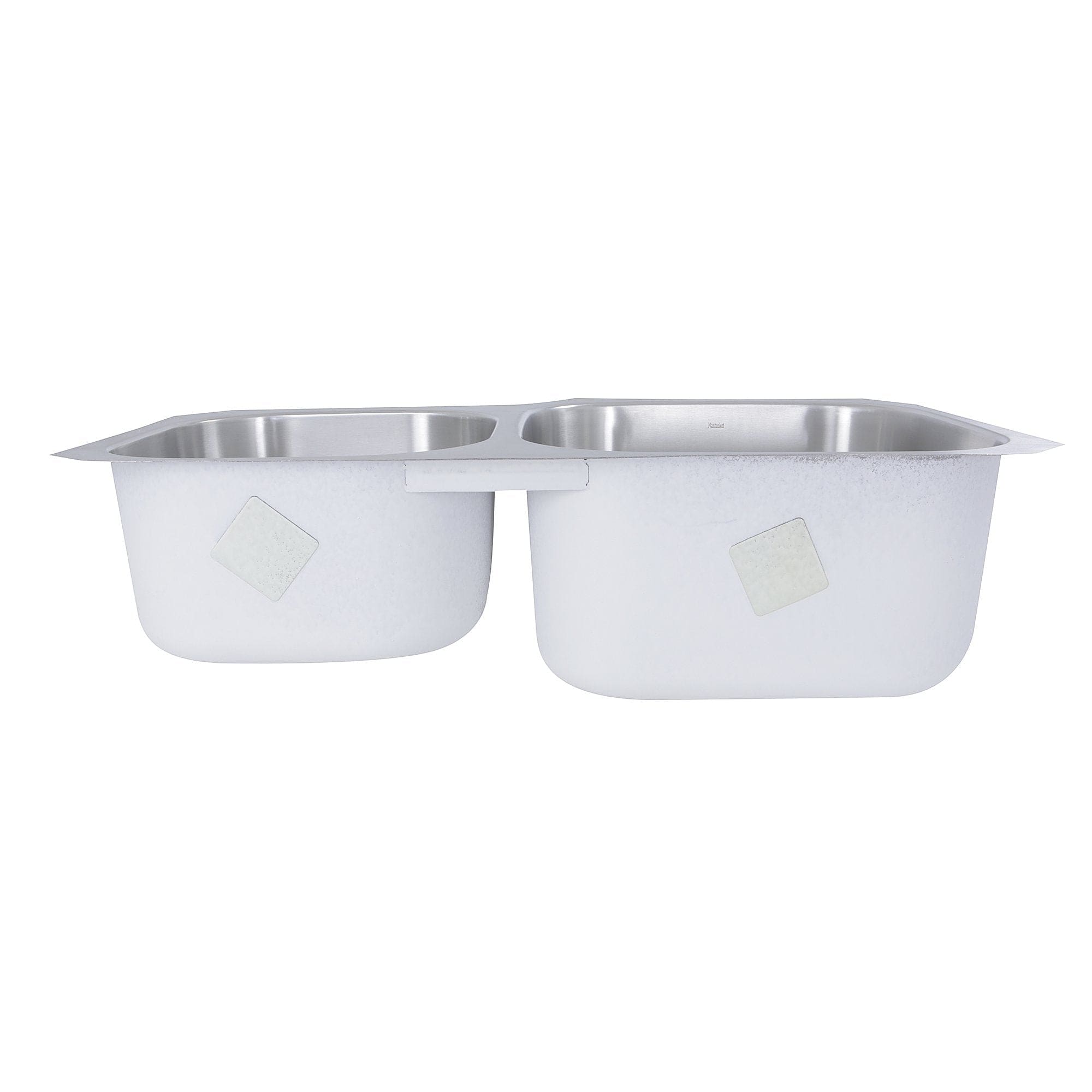Nantucket 35" Double bowl Undermount Stainless Steel Kitchen Sink - NS3520-R-16 - Manor House Sinks