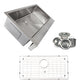 Nantucket EZApron33-5.5 Patented Design Pro Series Single Bowl Undermount Stainless Steel Kitchen Sink with 5.5" Apron Front - EZApron33-5.5