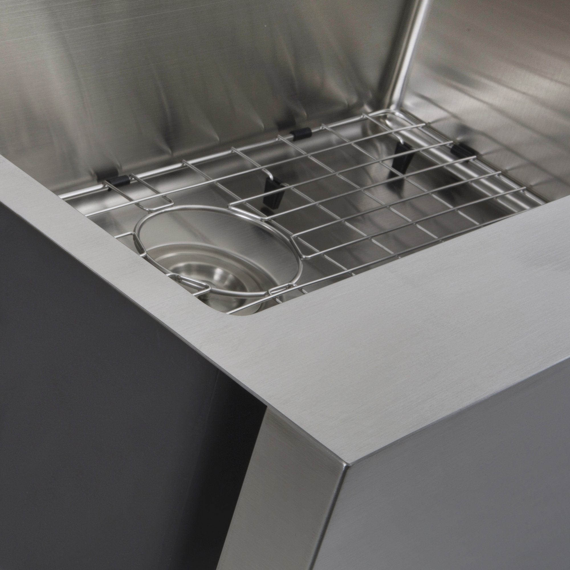 Nantucket EZApron33 Patented Design Pro Series Single Bowl Undermount Stainless Steel Kitchen Sink with 7" Apron Front - EZApron33