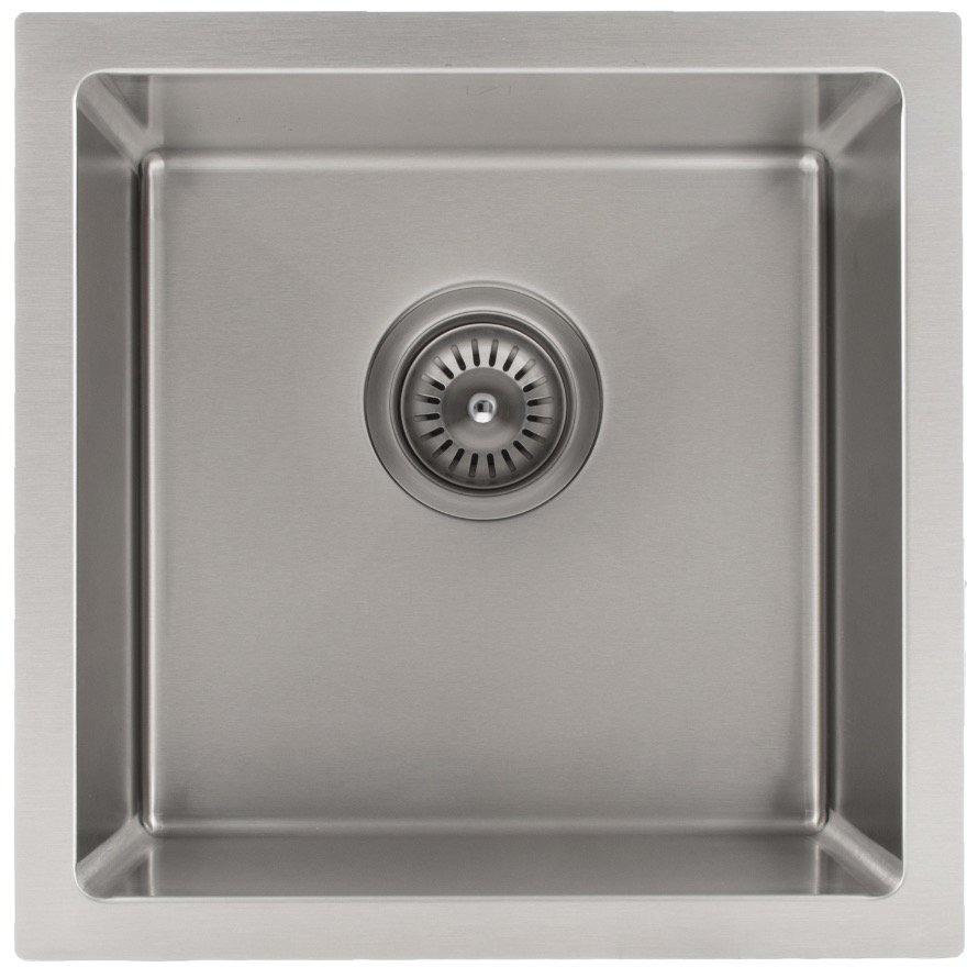 ZLINE Boreal 15" Undermount Single Bowl Bar Sink in Stainless Steel (SUS-15) top view showcasing the premium stainless steel finish.