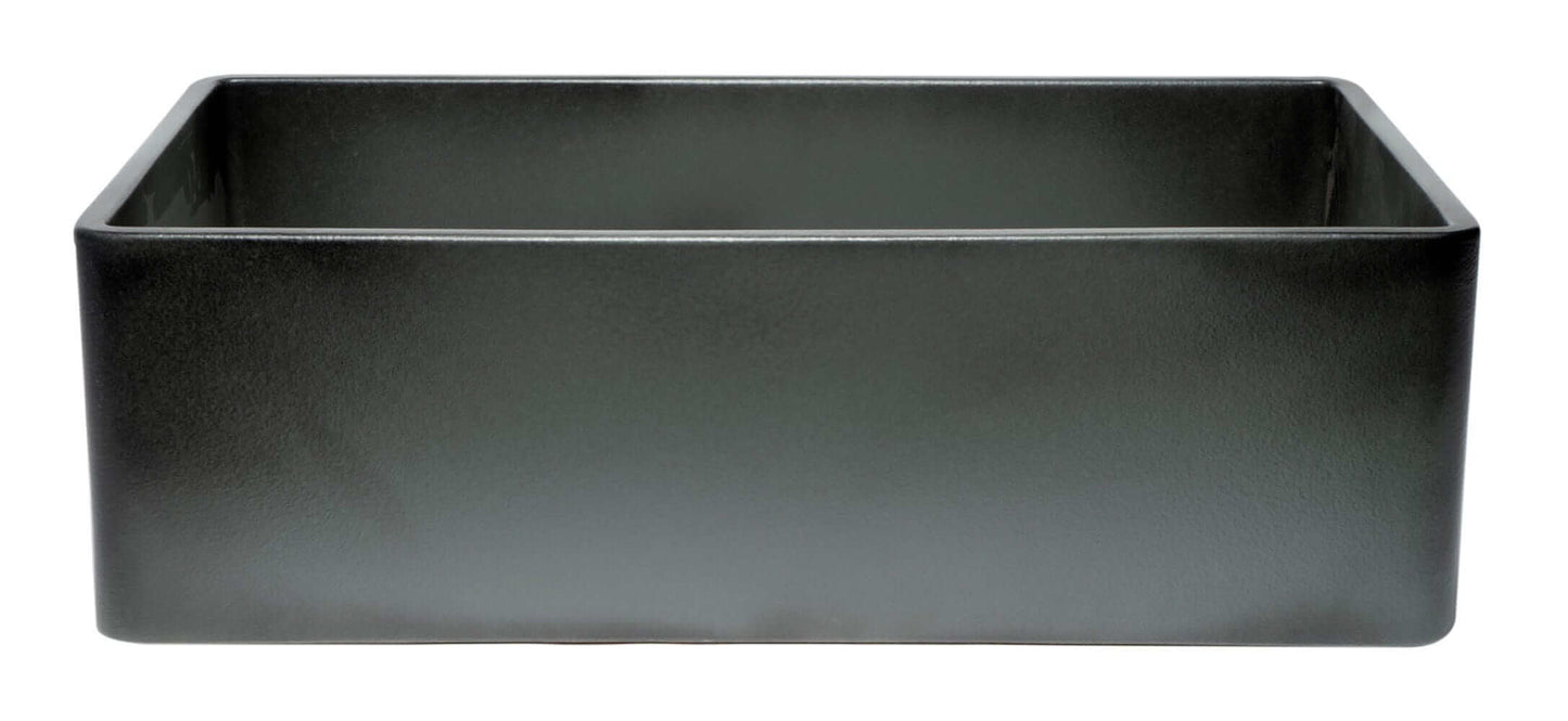 ALFI 33" Concrete Reversible Single Fireclay Farm Kitchen Sink ABCO3320SB in sleek concrete finish.