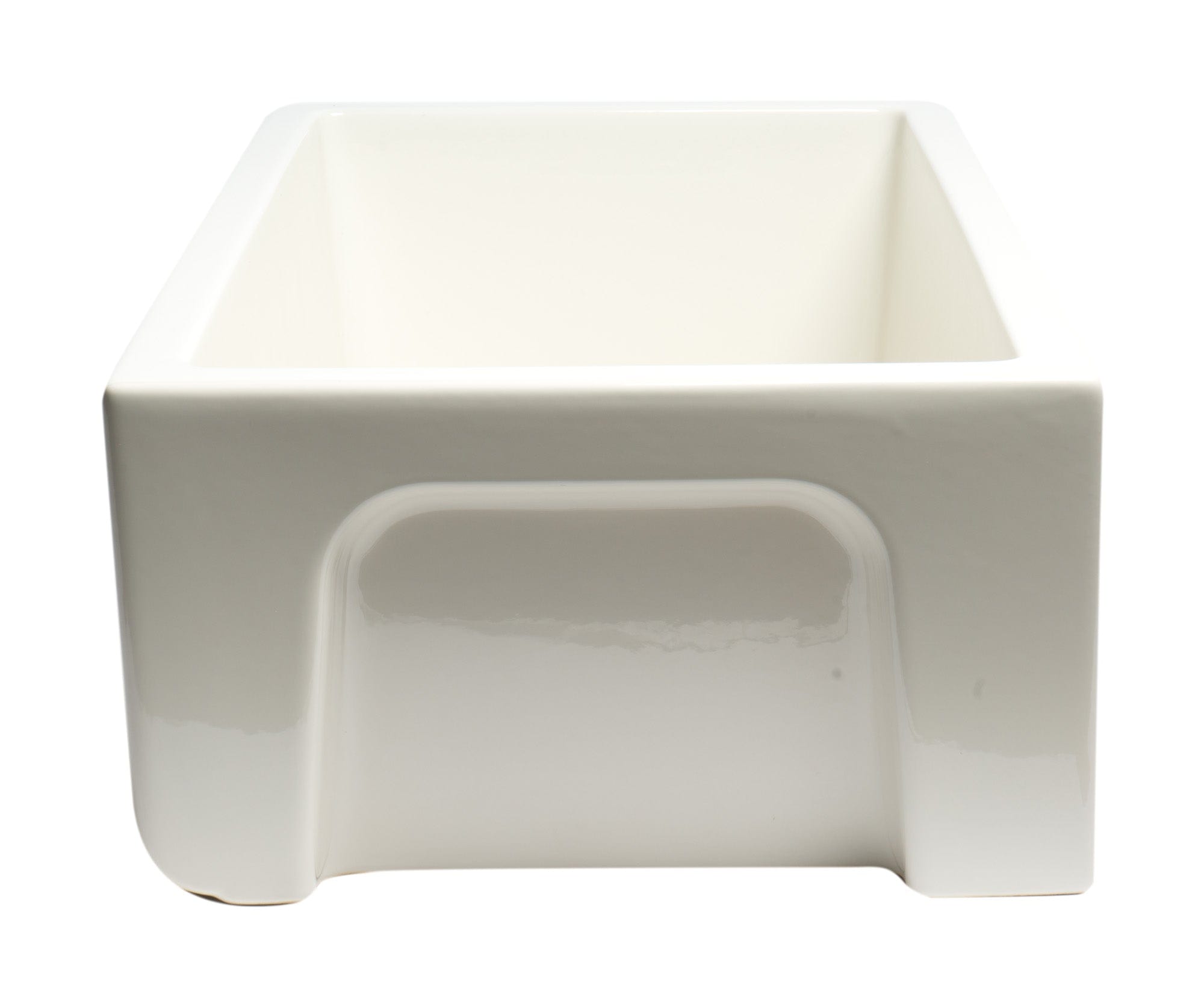 ALFI 33" Biscuit Reversible Fluted / Smooth Fireclay Farm Sink AB3318HS-B