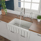ALFI 30" White Reversible Smooth / Fluted Single Bowl Fireclay Farm Sink AB3018HS-W