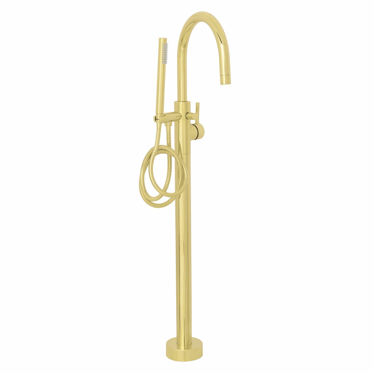ZLINE Emerald Bay Bath Tub Filler in a luxurious gold finish, perfect for a spa-like bathroom experience.