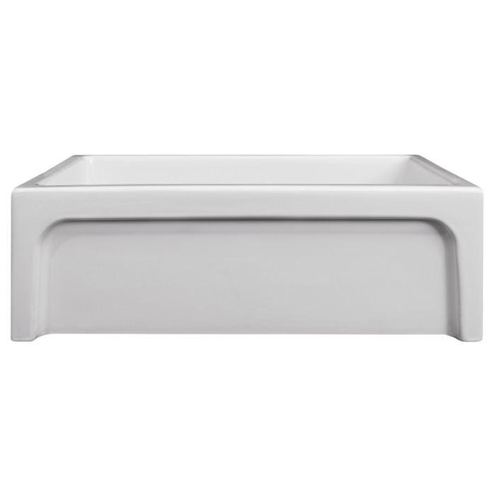 ZLINE Turin Farmhouse Reversible Fireclay Sink in White Gloss (FRC5117-WH-30)