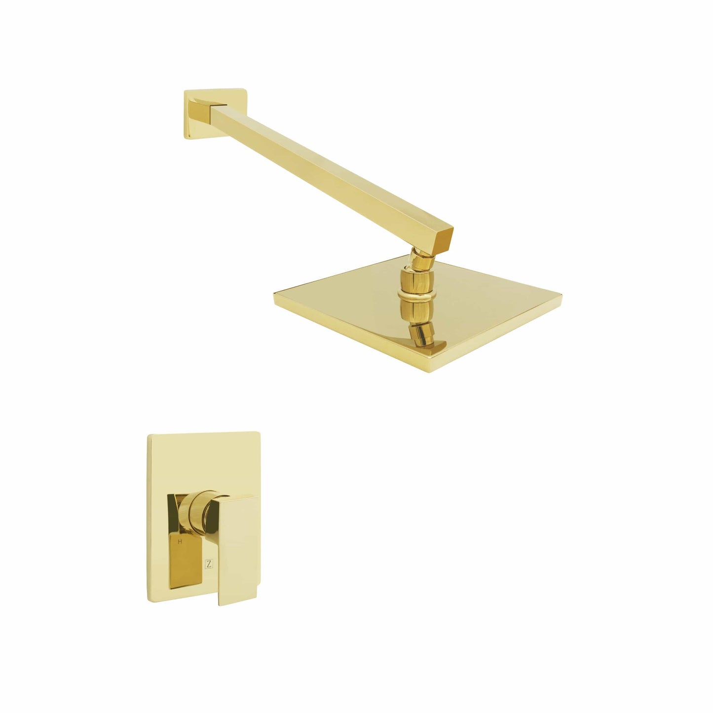 ZLINE Bliss Shower Faucet (BLS-SHF-PG) in polished gold finish, showcasing elegant design and German engineering.