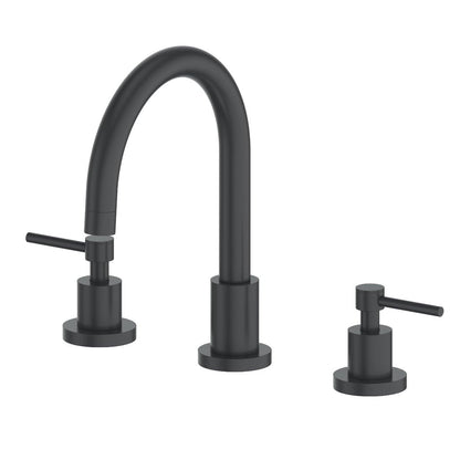 ZLINE Emerald Bay Bath Faucet in sleek black finish with high-arc design and matching handles for a stylish bathroom upgrade.