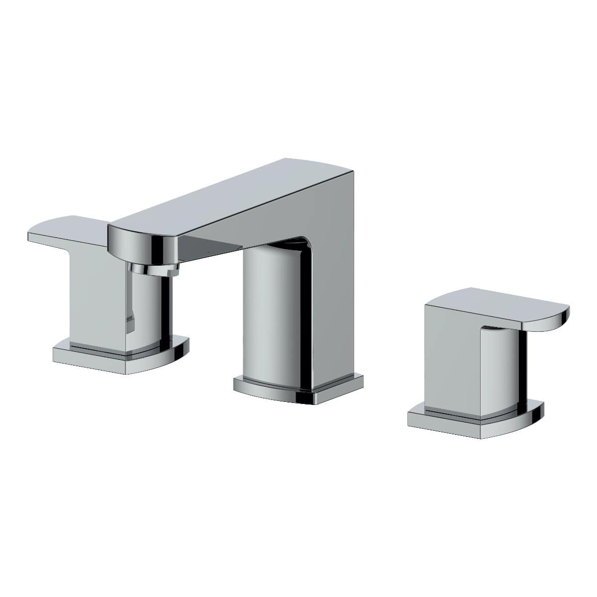 ZLINE Marlette Bath Faucet featuring a widespread chrome design and classic three-piece configuration.