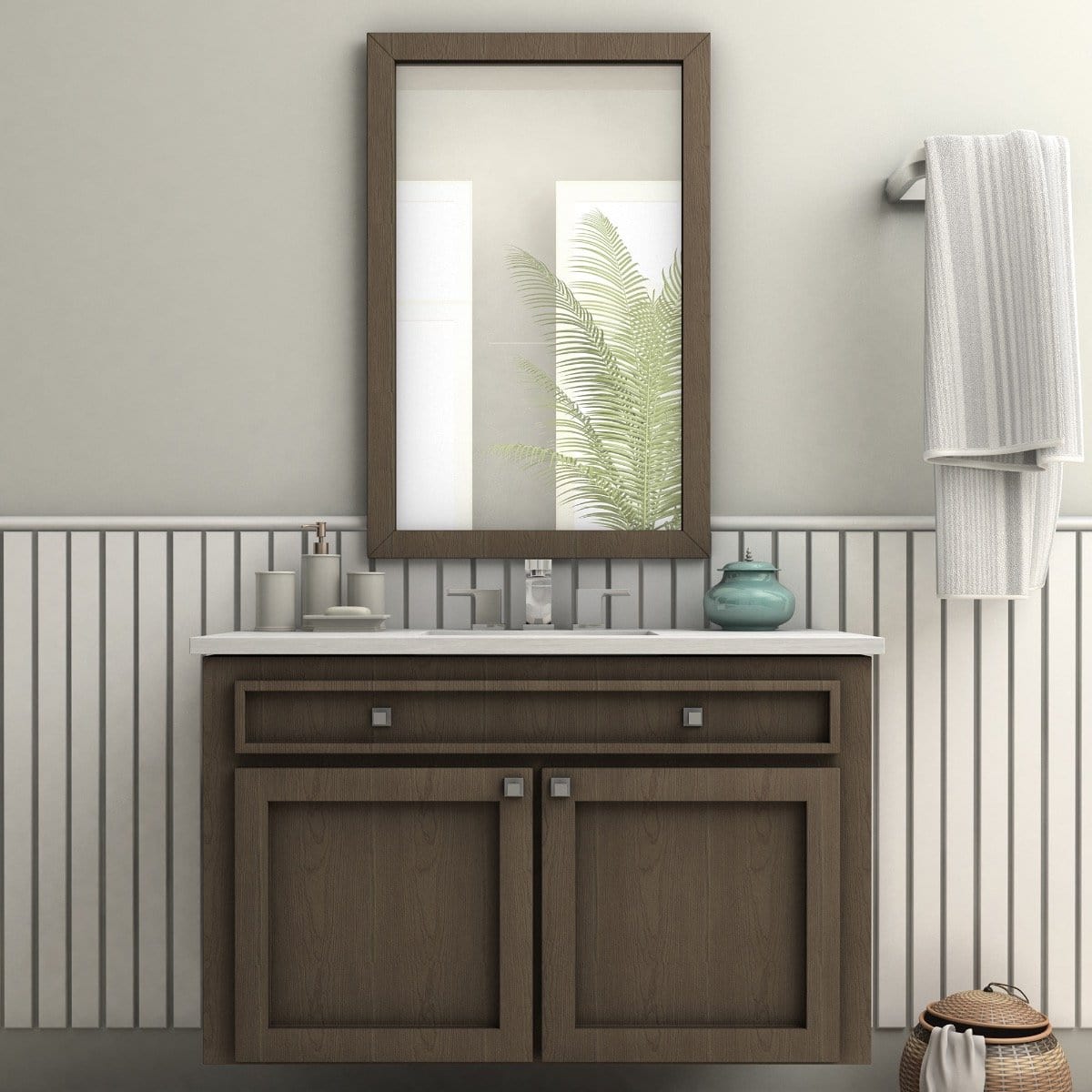 ZLINE Marlette Bath Faucet showcased in a stylish bathroom vanity featuring modern design elements.