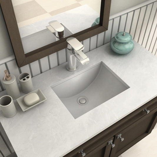 ZLINE Washoe Bath Faucet in Chrome installed on a modern bathroom sink with decorative accessories.