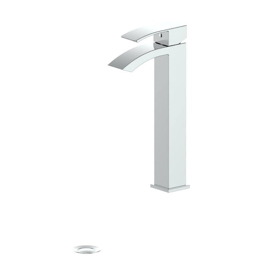 ZLINE Heavenly Bath Faucet in Chrome showcasing celestial-inspired design with graceful curves and modern elegance.