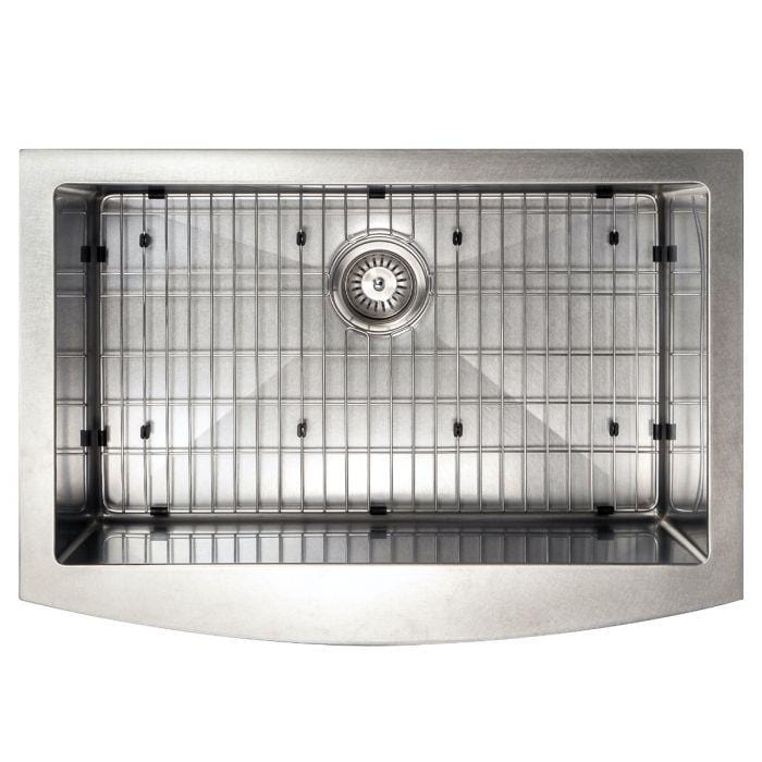 ZLINE Zermatt Farmhouse 30" Undermount Single Bowl Sink in DuraSnow® Stainless Steel (SAS-30S)