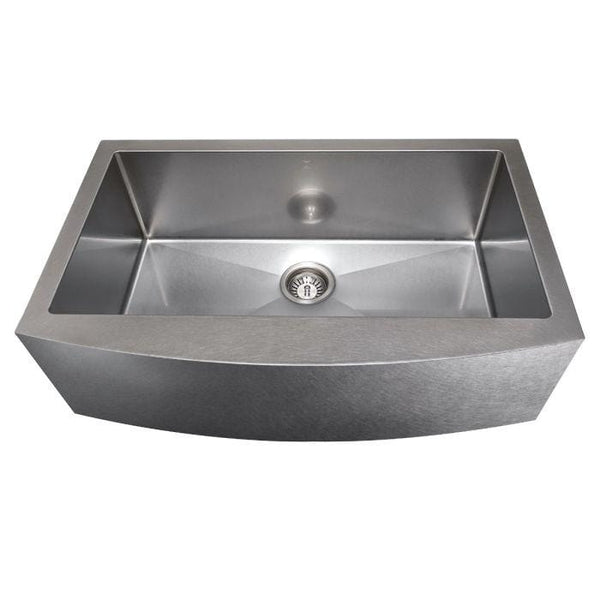 ZLINE Vail Farmhouse 33 Undermount Single Bowl Sink in DuraSnow® Stainless Steel (SAS-33S)