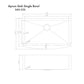 ZLINE Vail Farmhouse 33" Undermount Single Bowl Sink in DuraSnow® Stainless Steel (SAS-33S)