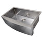 ZLINE Vail Farmhouse 33" Undermount Single Bowl Sink in DuraSnow® Stainless Steel (SAS-33S)