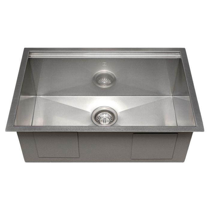 ZLINE Garmisch 27" Undermount Single Bowl Sink in DuraSnow® Stainless Steel with Accessories (SLS-27S)