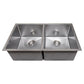 ZLINE Anton 33" Undermount Double Bowl Sink in DuraSnow® Stainless Steel (SR50D-33S)