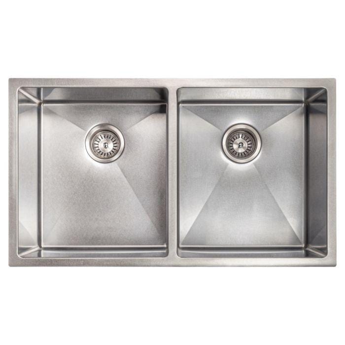 ZLINE Anton 33" Undermount Double Bowl Sink in DuraSnow® Stainless Steel (SR50D-33S)