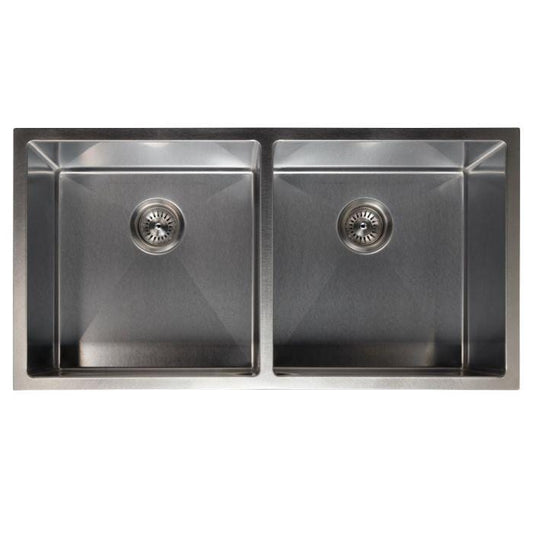 ZLINE Anton 36" Undermount Double Bowl Sink in DuraSnow® Stainless Steel (SR50D-36S)