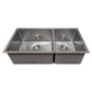 ZLINE Chamonix 36" Undermount Double Bowl Sink in DuraSnow® Stainless Steel (SR60D-36S)