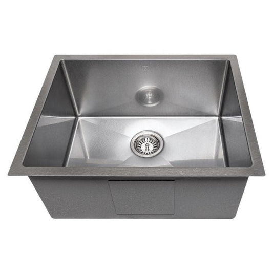 ZLINE Meribel 23" DuraSnow® Undermount Kitchen Sink SRS-23S single bowl design with stainless steel finish.
