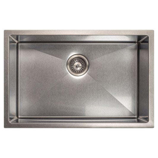 ZLINE Meribel 27" DuraSnow® Undermount Kitchen Sink SRS-27S, showcasing sleek stainless steel design.