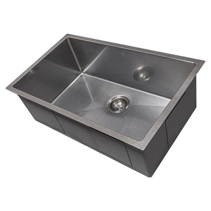 ZLINE Meribel 30" DuraSnow® Undermount Kitchen Sink SRS-30S in sleek stainless steel finish.