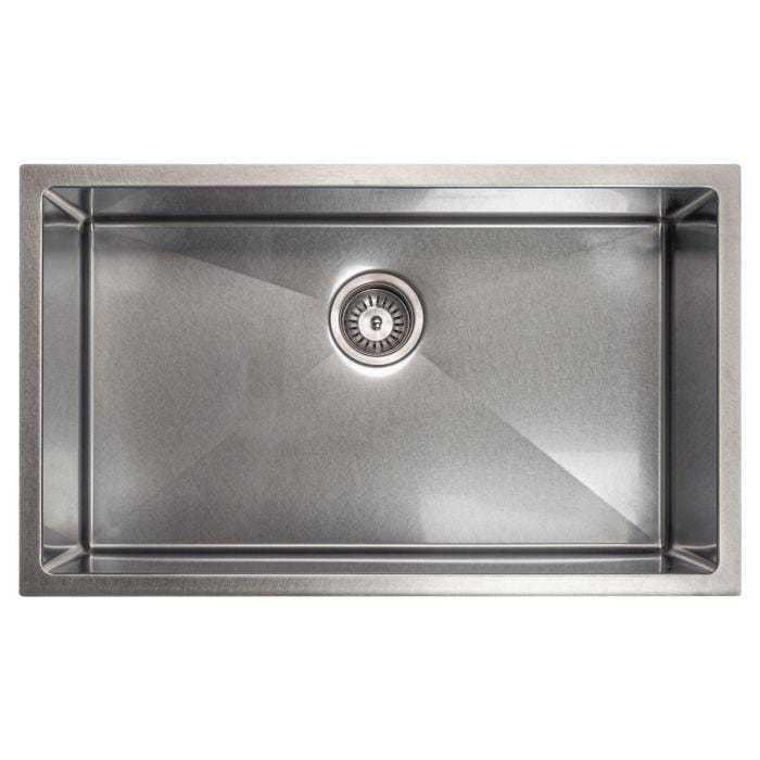 ZLINE Meribel 30" DuraSnow® Undermount Kitchen Sink SRS-30S overhead view showcasing stainless steel finish.